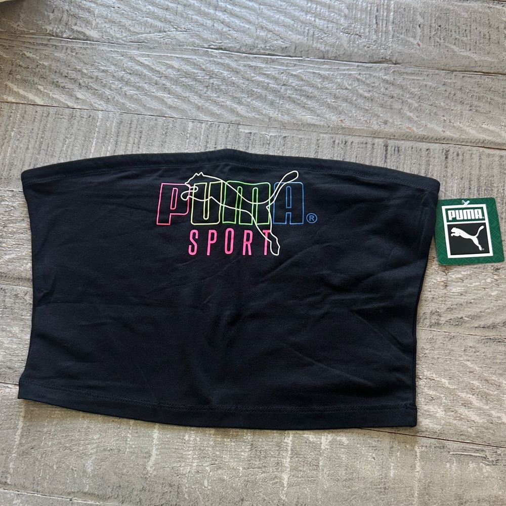 Puma Sport Bandeau Cotton Black Size XL NWT